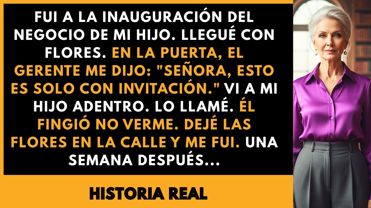 Fui A La Inauguración Del Negocio De Mi Hijo, Él Fingió No Verme, Una Semana Después...