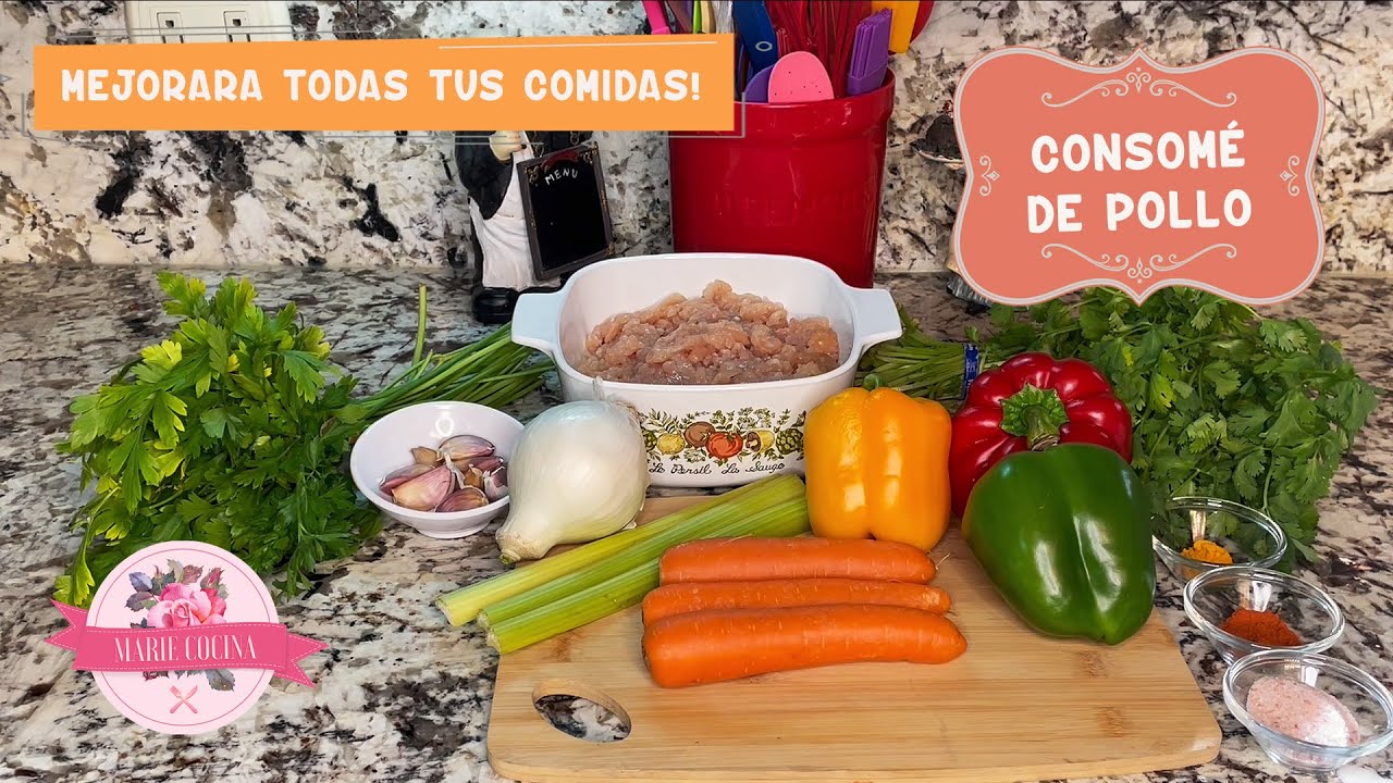 CONSOMÉ DE POLLO EN POLVO CON VEGETALES / MUY SALUDABLE!