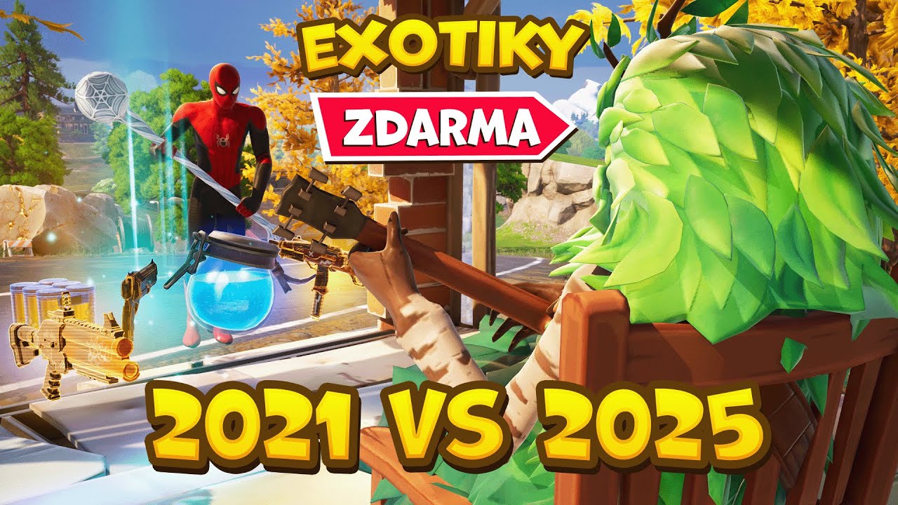 ROZDÁVAL JSEM EXOTICKÉ ZBRANĚ VE FORTNITE A STALO SE TOHLE (2021 VS 2025)