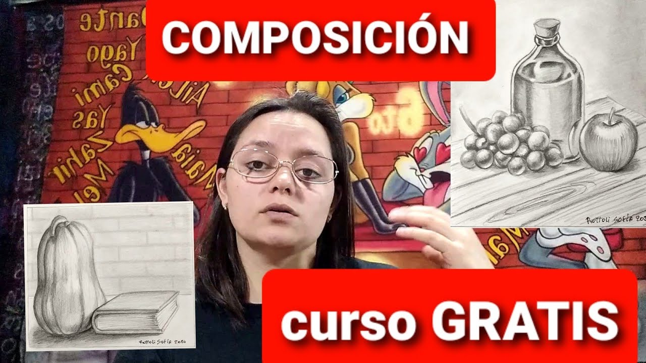 Curso completo de dibujo GRATIS, (clase 7, composición, bodegón) how to draw still life