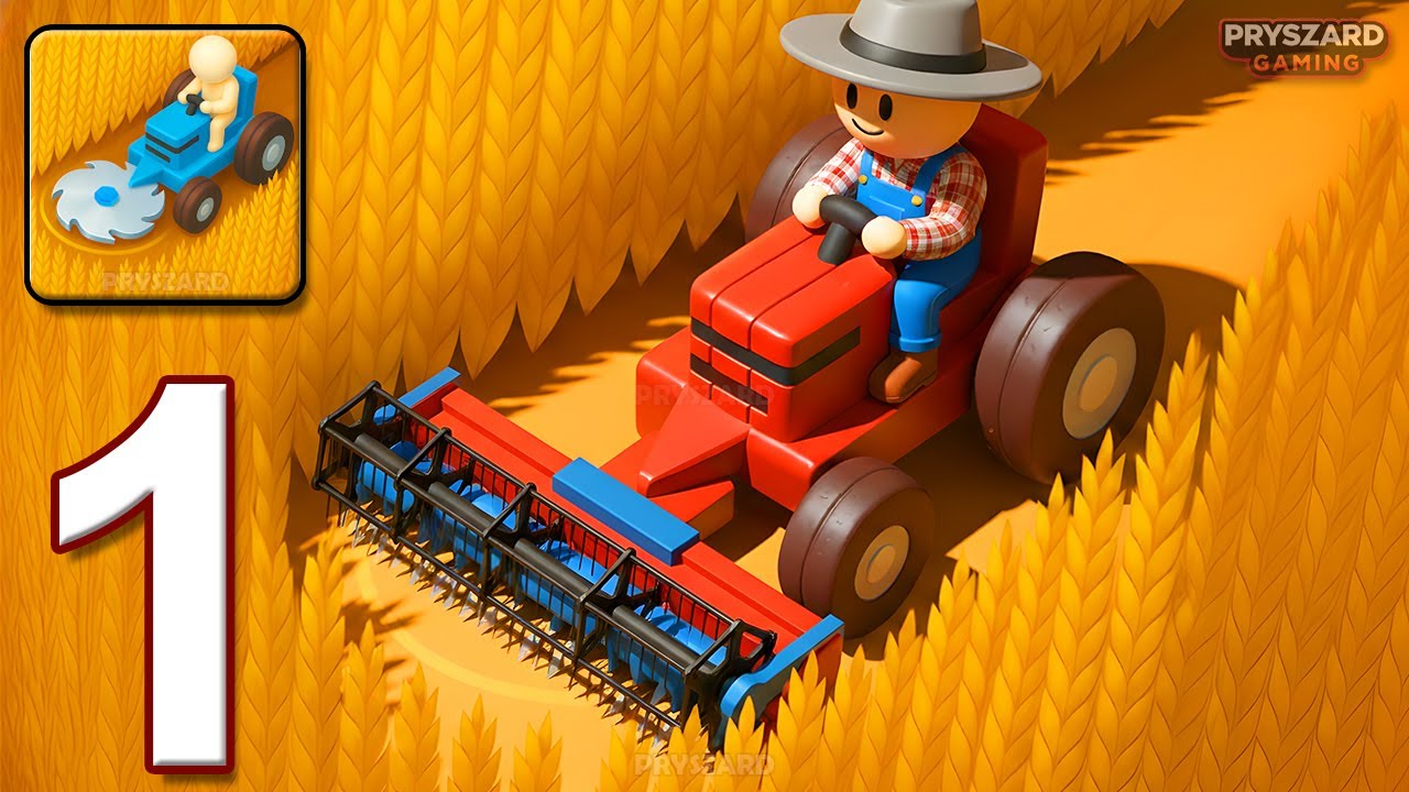 Farm Crusher: Idle Game - Gameplay Walkthrough Part 1 - Wheat Fields Crush Crops (iOS, Android)