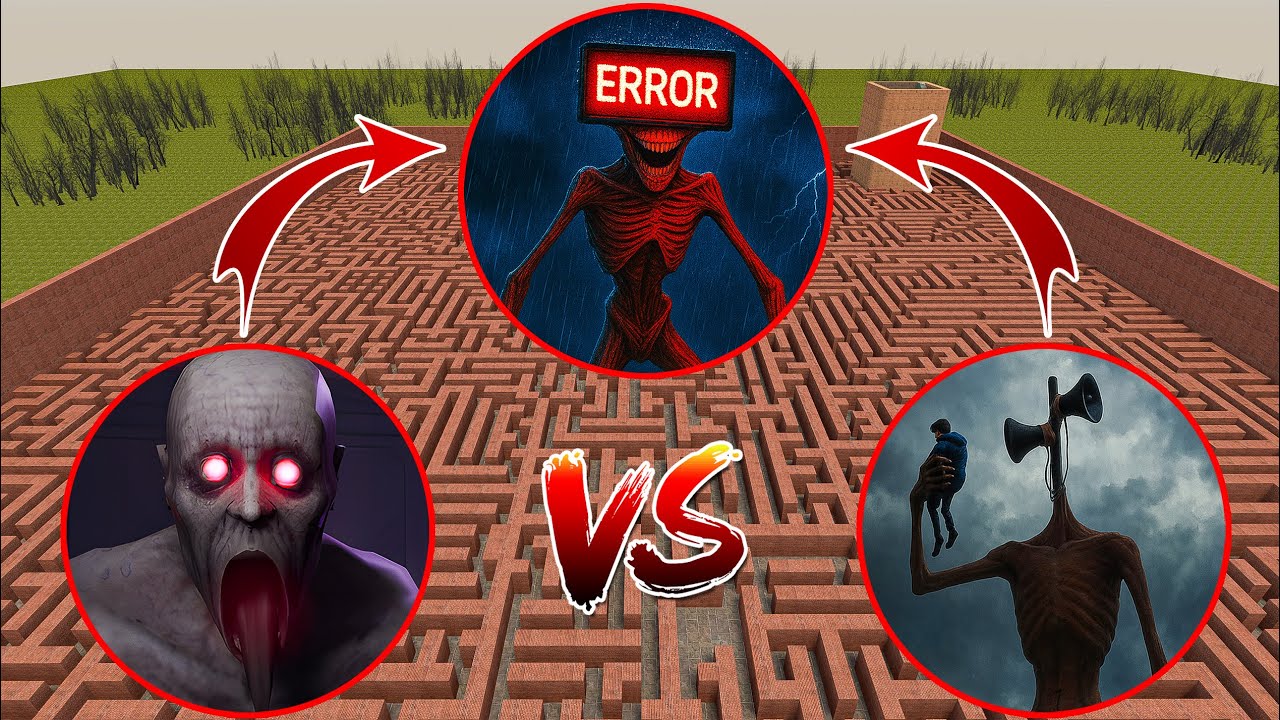 ERROR HEAD VS SIREN HEAD VS SCP 096 In Garry's Mod #32