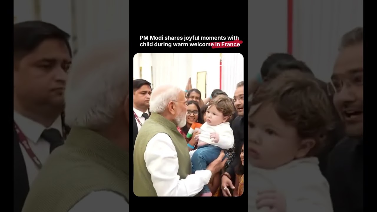 PM Modi Shares Heartwarming Moment With Child In Nice, France | Warm Reception Highlights