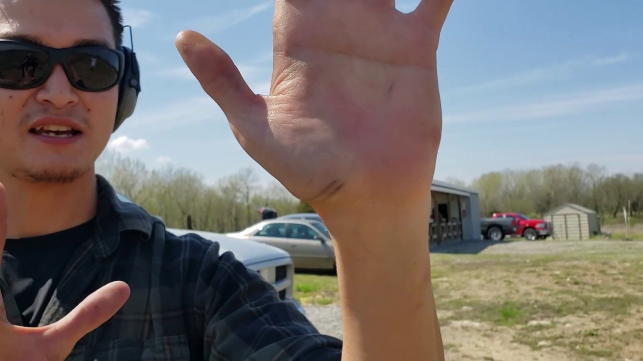 Grip on the Handgun.