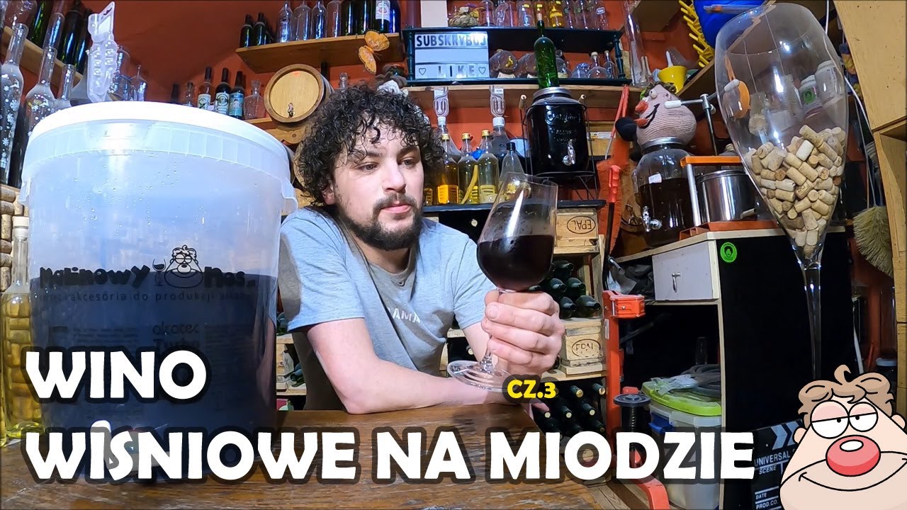 🍒 Wino Wiśniowe na miodzie cz.3 🍒 + BONUS - wino z ........????