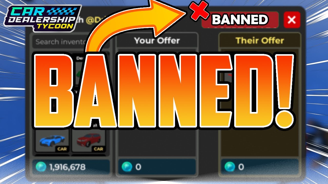 You Can Get TRADE BANNED if you do THIS In Car Dealership Tycoon! (Do NOT Try!)