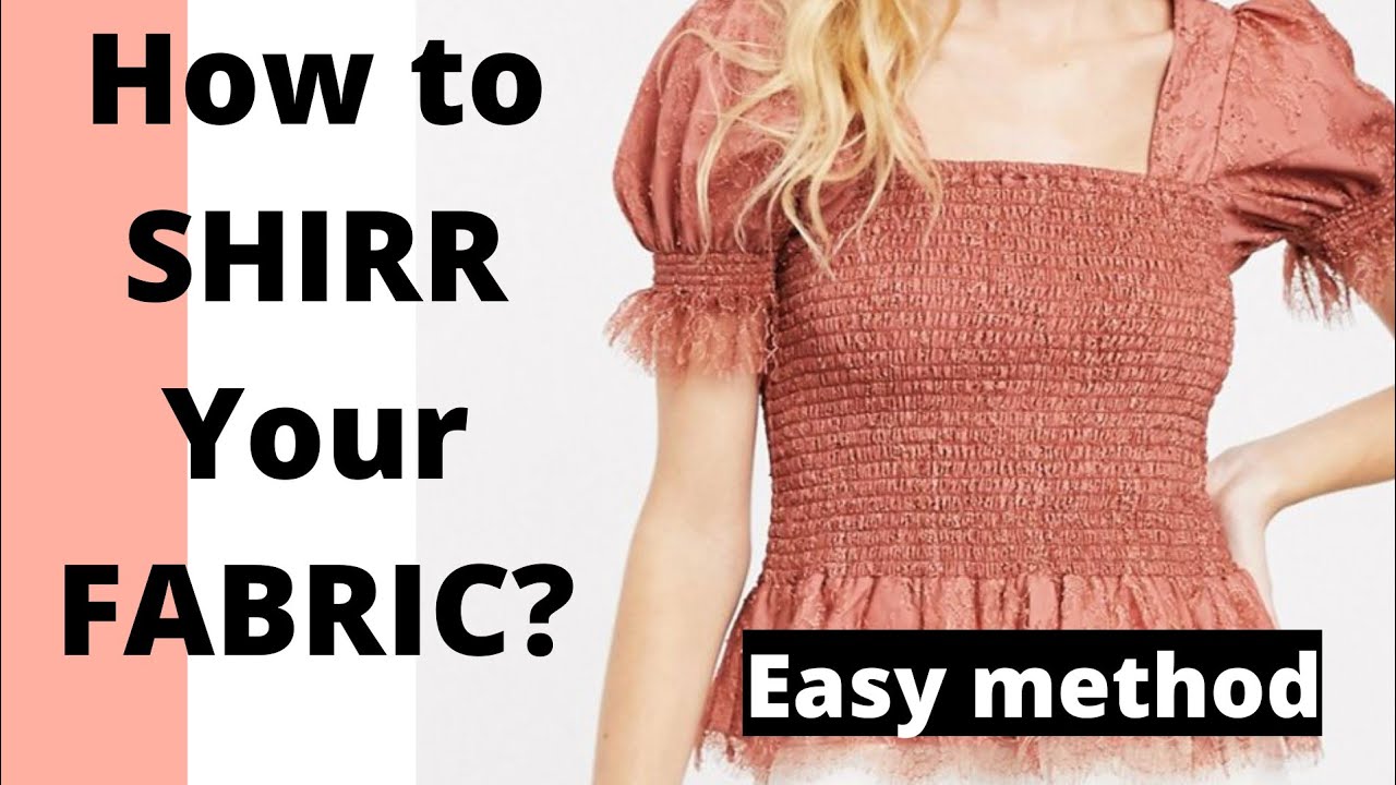 How To Shirr Fabric | Shirring tutorial | How to use elastic thread  in sewing machine