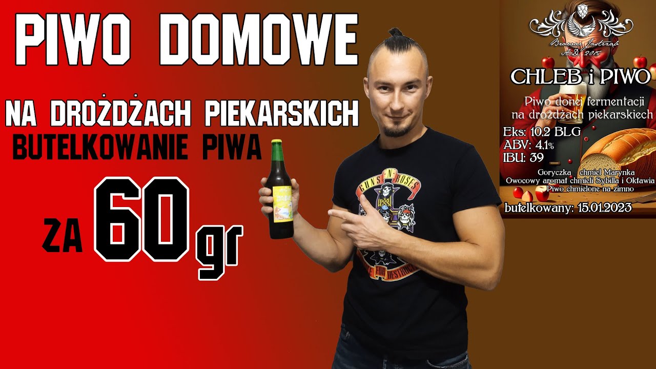 Piwo domowe - rozlew piwa domowego na drożdząch piekarskich.