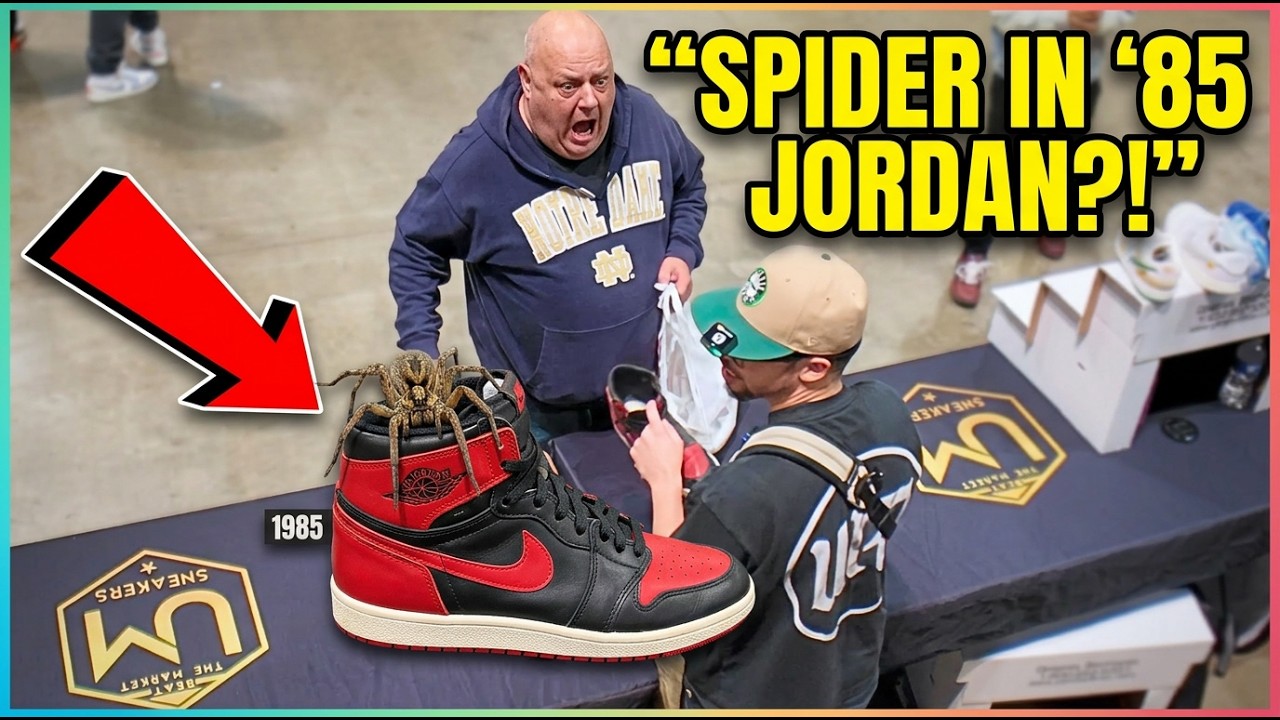 Он пытался продать мне кроссовки Jordan с пауком внутри!