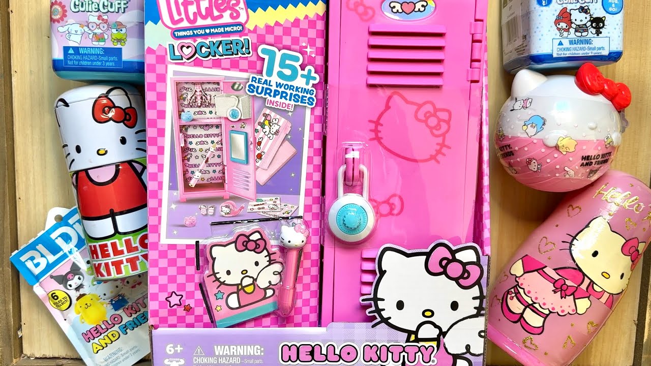 ASMR toys unboxing Hello Kitty collection surprises and lockers