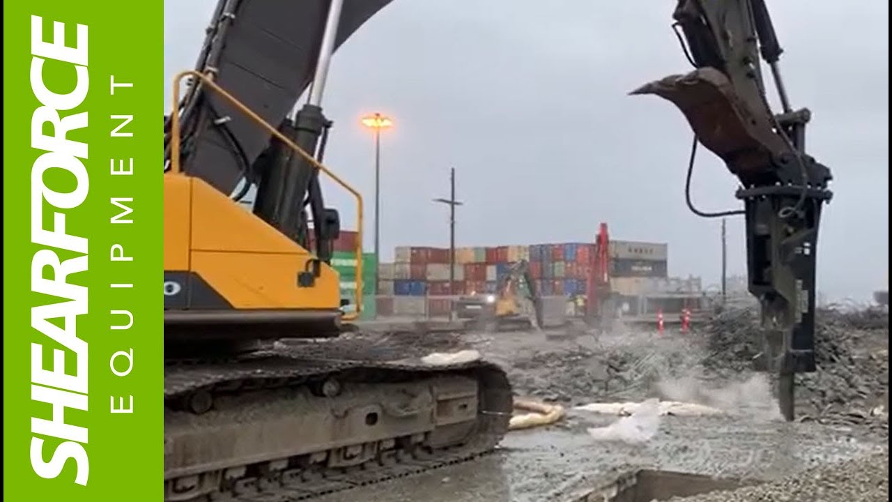 ShearForce SM610 Hydraulic Hammer for Excavators At Work | Concrete Demolition