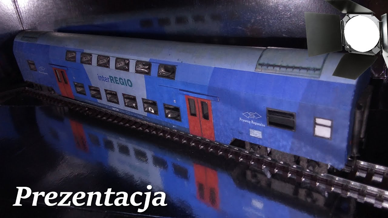 Modelarstwo Kolejowe -Prezentacja- Wagon piętrowy Bmnopux InterRegio 1:87