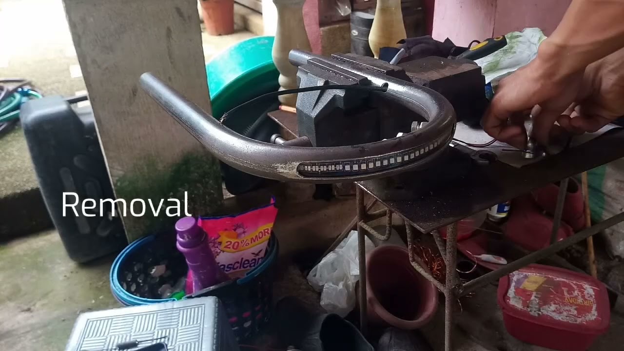 Embedded LED strip tail light for cafe racer, scrambler etc. - easier way to install and remove