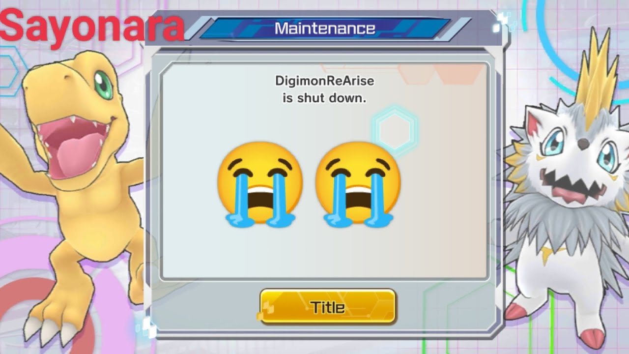 Digimon ReArise Is Officially Shutdown Forever 😥😥😥😭