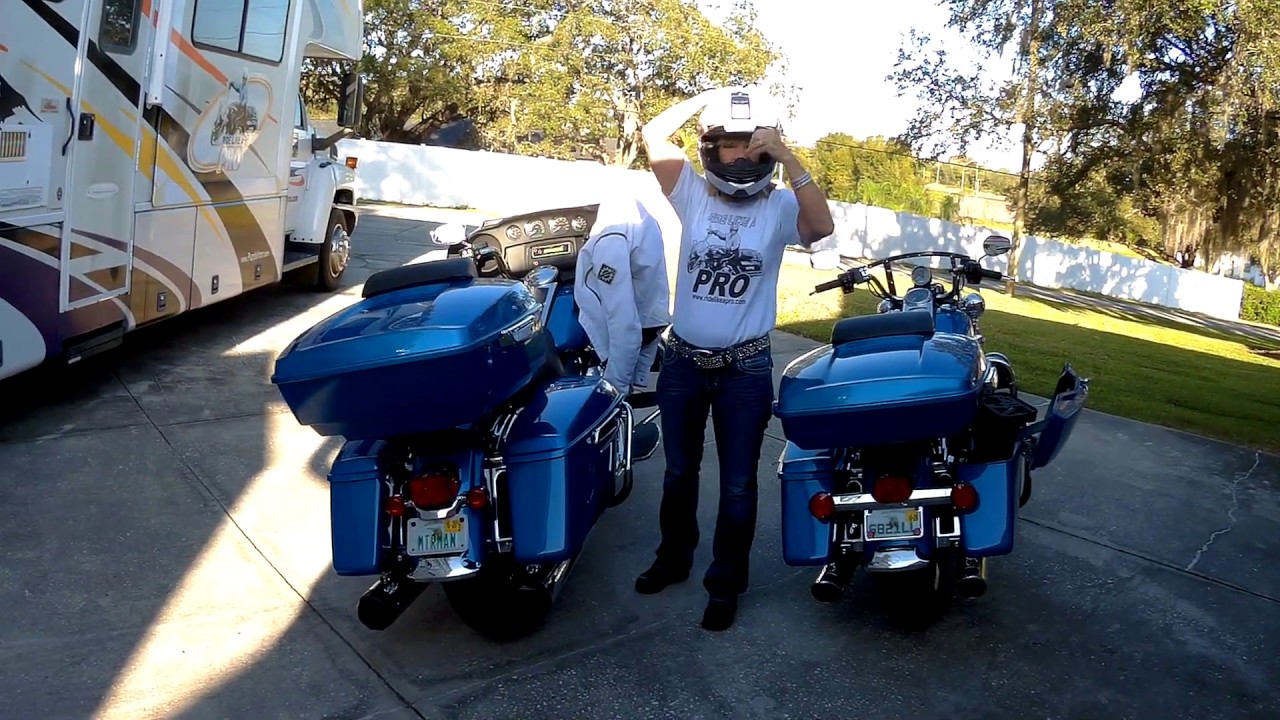 First ride on her 2020 Police Electra Glide