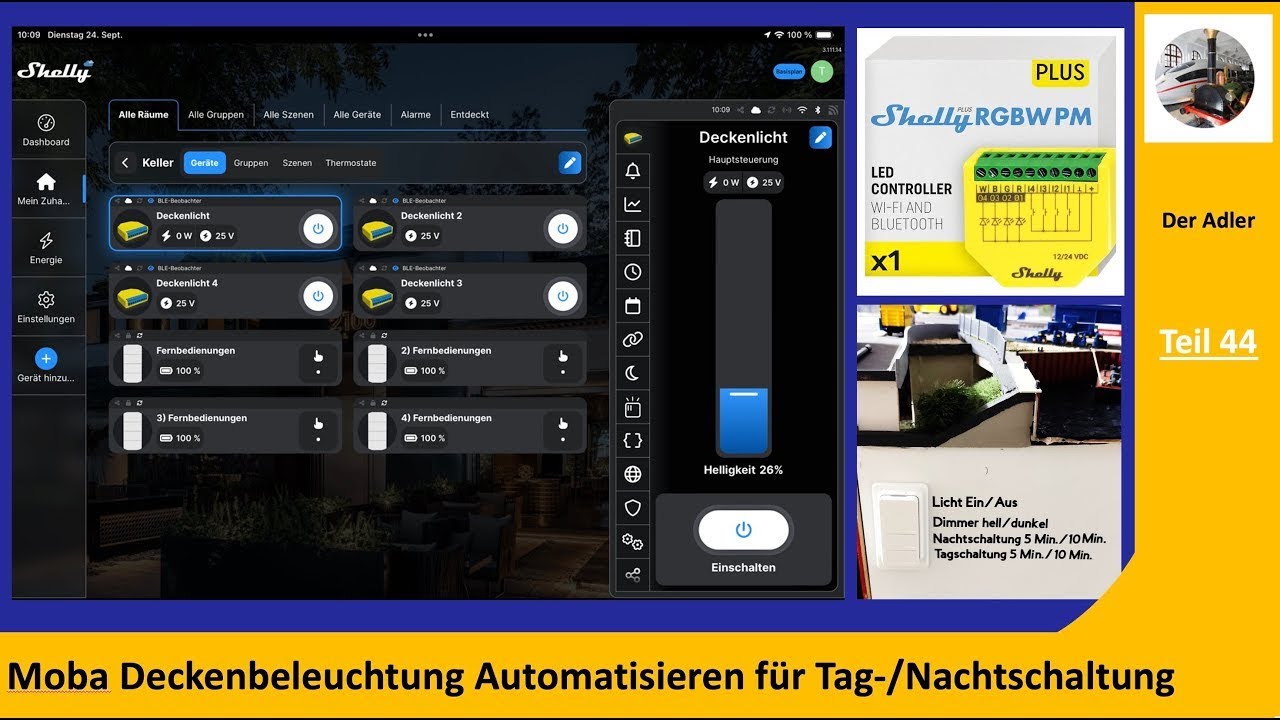 Tag-Nacht-Simulation mit dem neuen Shelly RGBW PM  #44