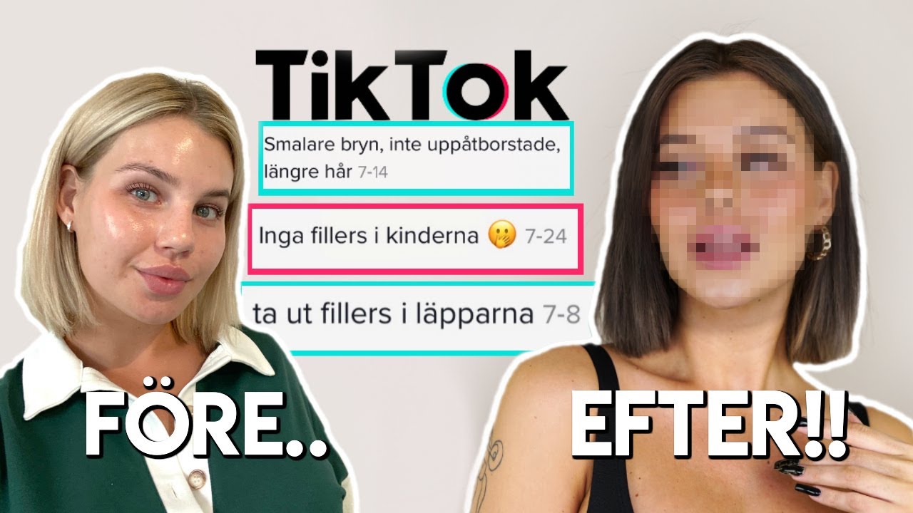 Vad hade gjort mig snyggare? Mina Tiktok följare bestämmer!!