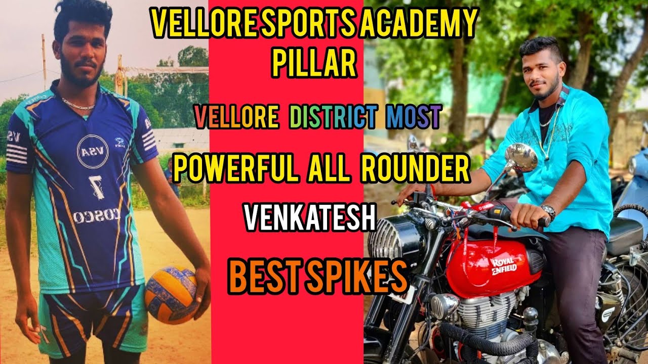 Vellore District Best POWERFUL ALL ROUNDER VENKATESH Vellore Sports Academy Best Spikes 🏐🏐🔥🔥🔥🔥