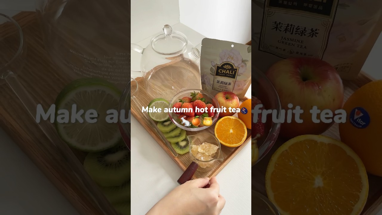Jesienna gorąca herbata owocowa #asmr #asmrfood #jesień #herbata #sycąca #owocowa #stylżycia #szorty
