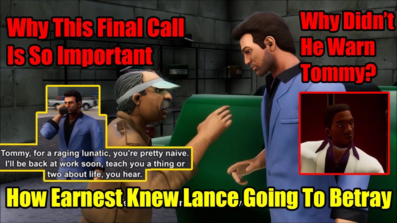 How Did Earnest Know Lance Was Untrustworthy? Why Didn't He Warn Tommy?-GTA Vice City Lore Explained