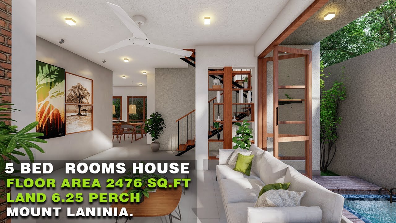 Modern Box Type House Design | 5 Bed Rooms | 6.25 Perch | Mount Lavinia, Sri Lanka