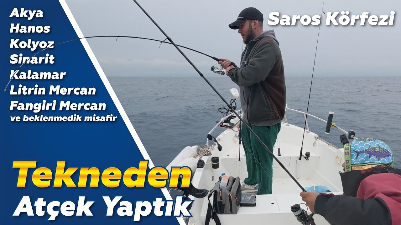 Tekneden Lrf  avı yaptık / Sinarit / Akya / Mercan / Kolyoz / Kalamar / Saros Körfezi / Yayla Sahili