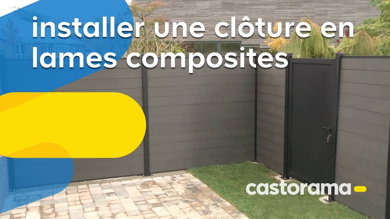 Installer une clôture en lames composites (Castorama)