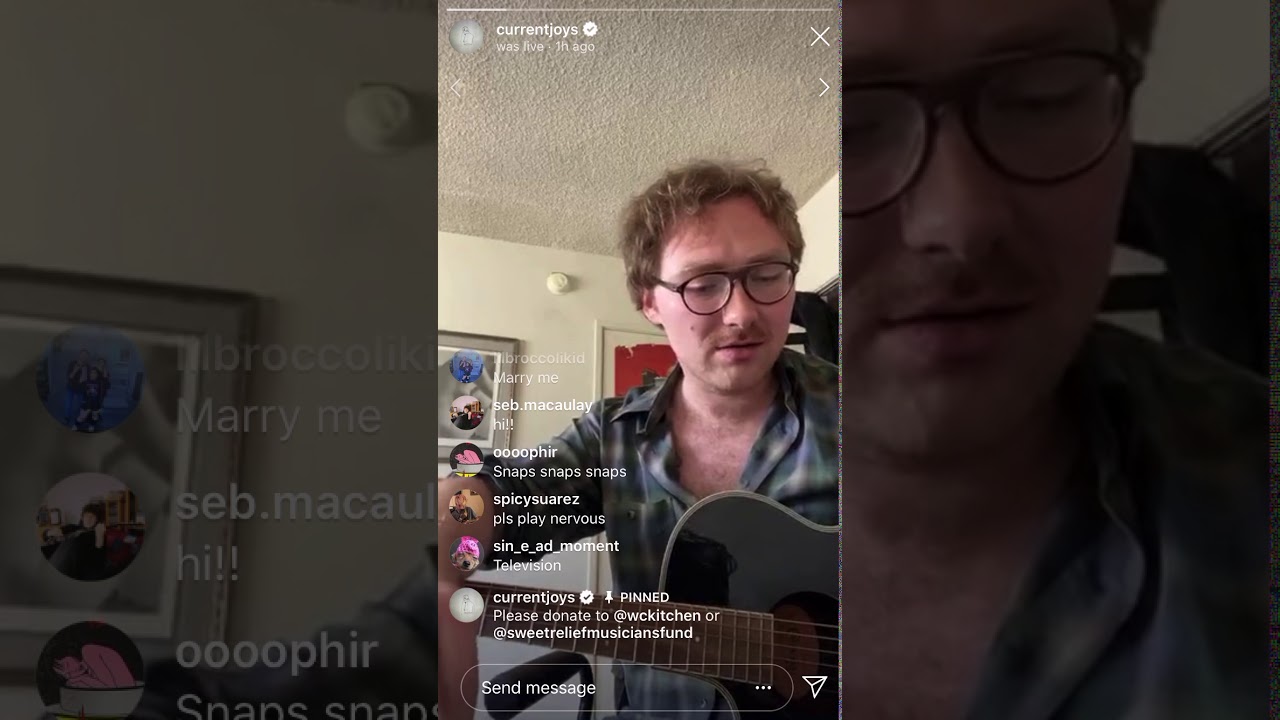 Nick Rattigan “Current Joys”- Prom (Instagram Live)