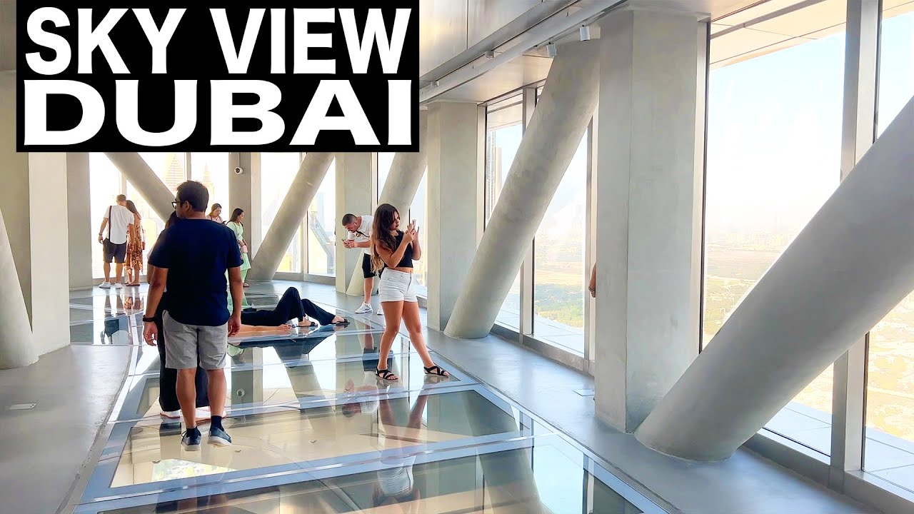SKY VIEW DUBAI OBSERVATORY & Dubai Fountain | 4K | Dubai Tourist Attraction