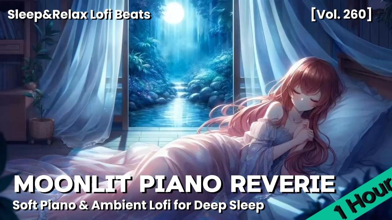 Moonlit Piano Reverie 🌙🎹 | 1 Hour Soft Piano & Ambient Lofi for Deep Sleep (Vol.260)