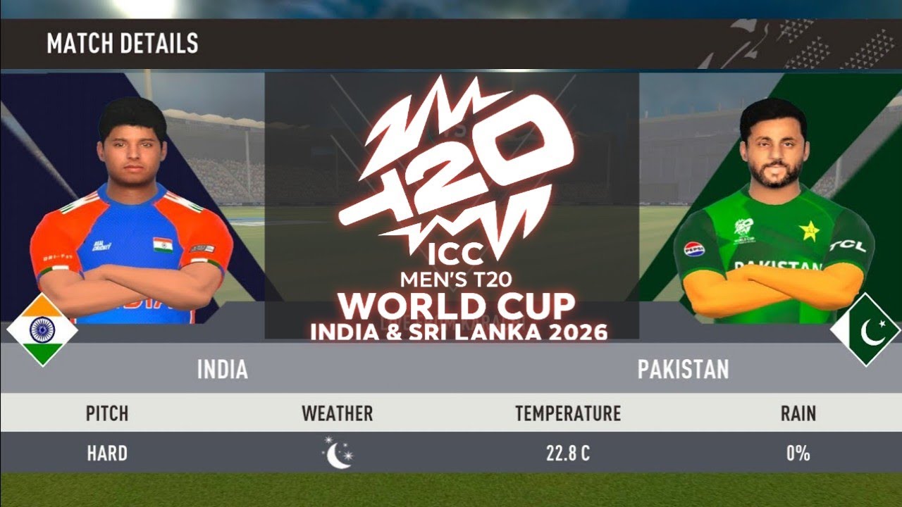 Pakistan vs India 27th match  group A T20 World Cup 2026 rc 24 ..