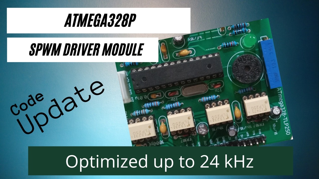 Оптимизация кода для платы SPWM на микроконтроллере ATmega328P с частотой ШИМ до 24 кГц.