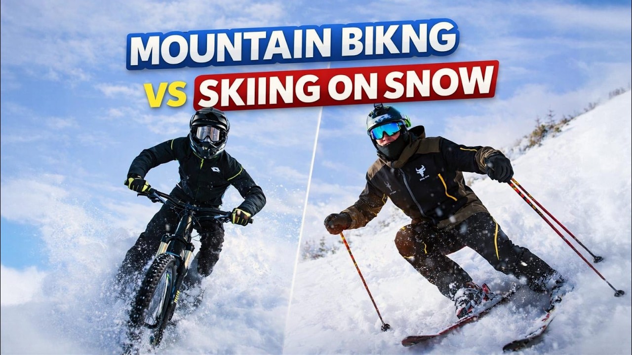 MTB vs Ski downhill on snow