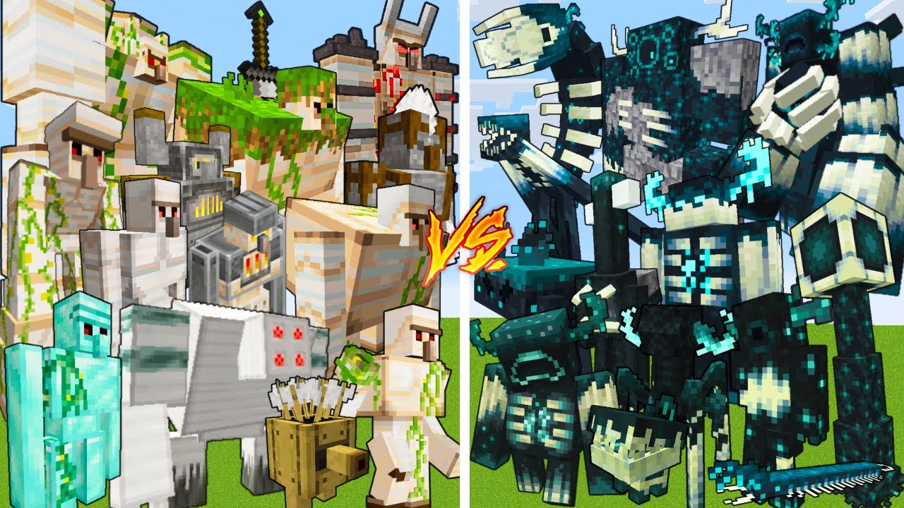 ALL Mutant Iron Golems VS ALL Mutant Wardens / Minecraft Mob Battle