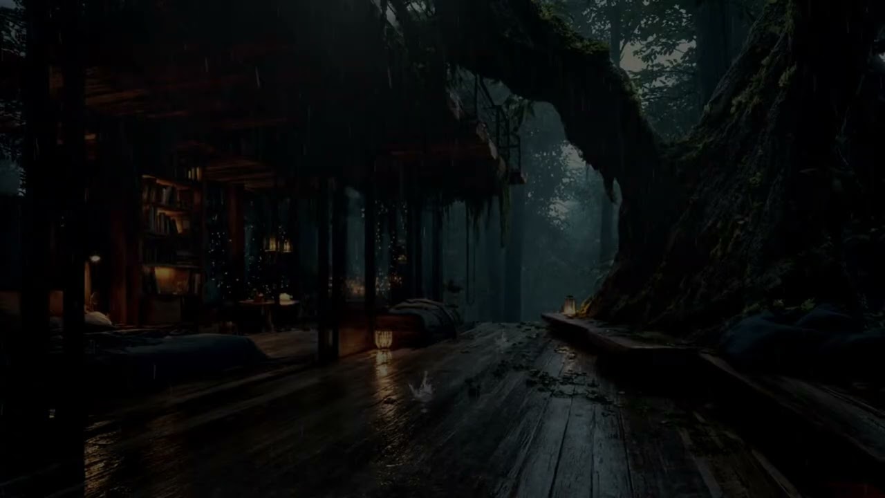 Gentle Thunder Rain on Tin Roof 🌧️ | Calm Deep Sleep Sounds