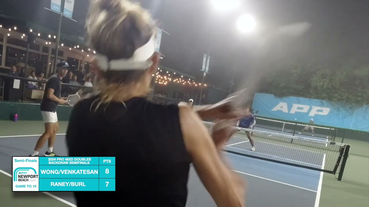 APP Newport Beach MXD Pro Semi-Finals Backdraw Shelley Wong/Venkatesan vs Raney/Burl