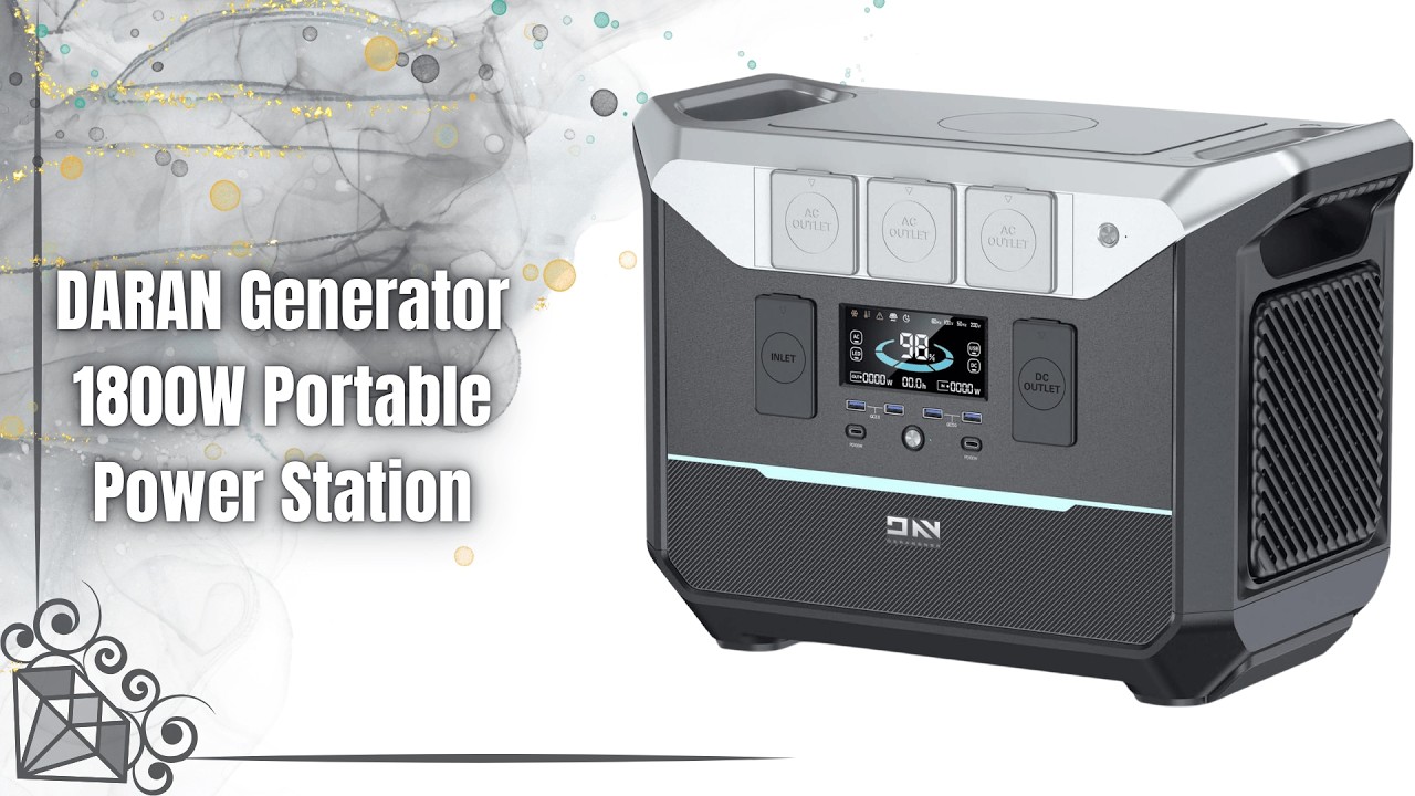 DARAN 1800W Portable Power Station Review | 3000W Peak Solar Generator!