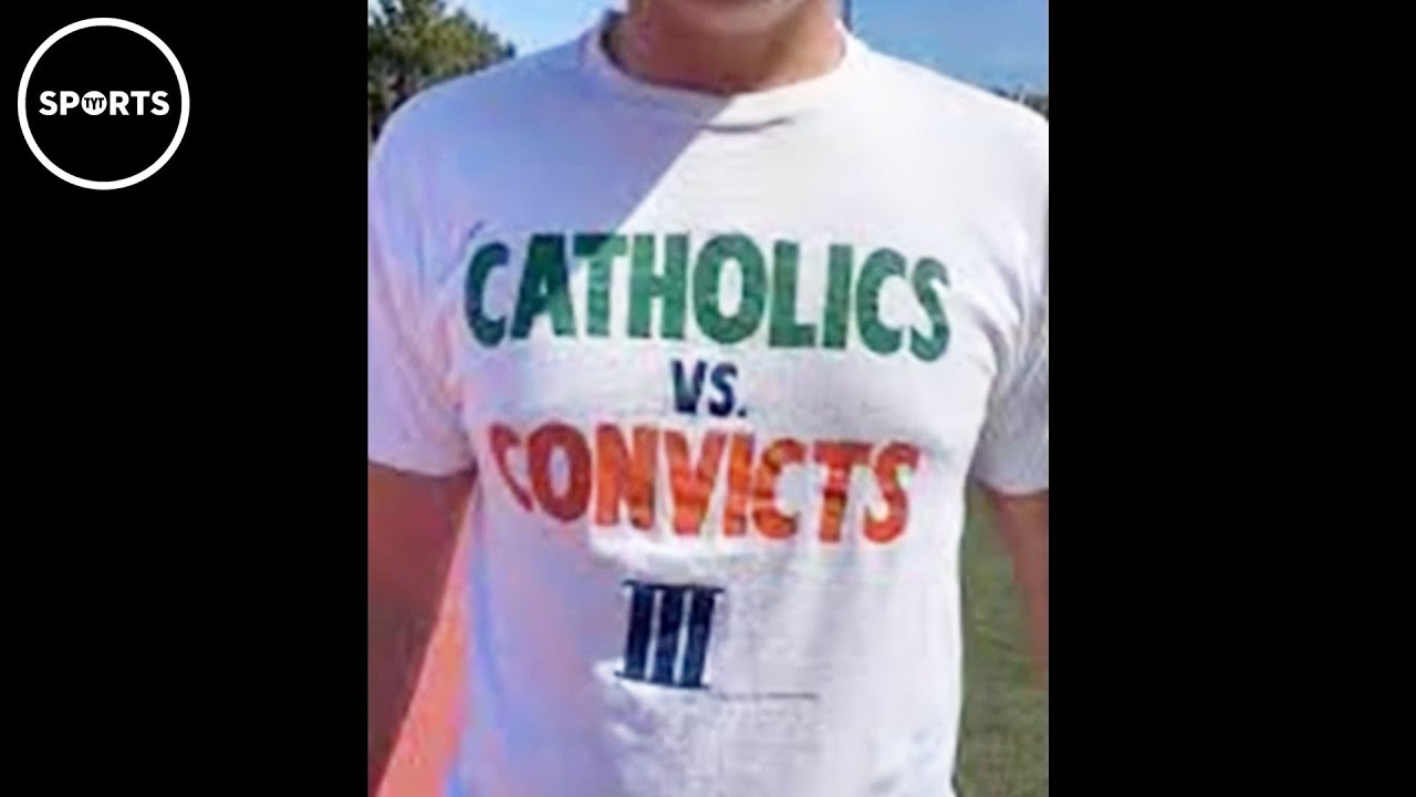 Fans Tout 'Catholics VS Convicts' Shirt Ahead Of Game