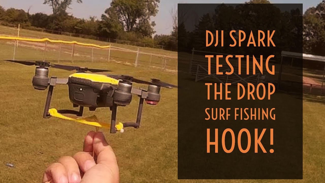 Video Drone - DJI Spark Testing the Drop Surf Fishing Hook!
