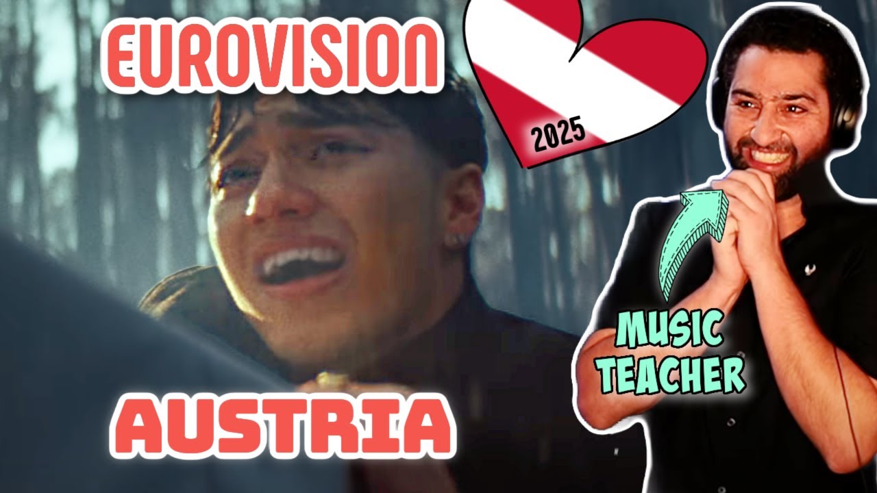 Austria Eurovision 2025 Reactionalysis - Music Teacher Analyses Wasted Love by JJ (Reaction)