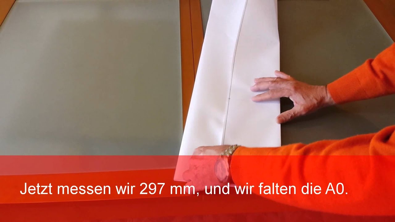 Falten von Plänen DIN A0 nach DIN A4