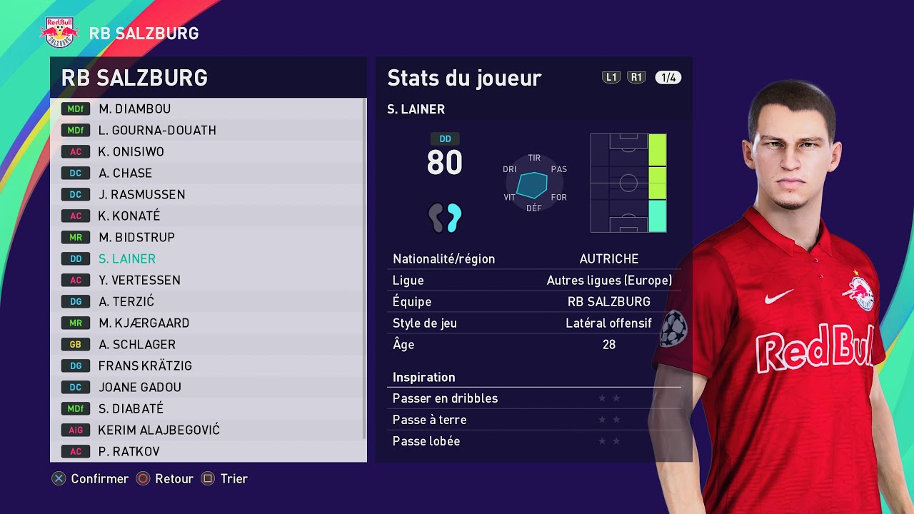 [PES 2021] RB SALZBURG players - season 2025/2026