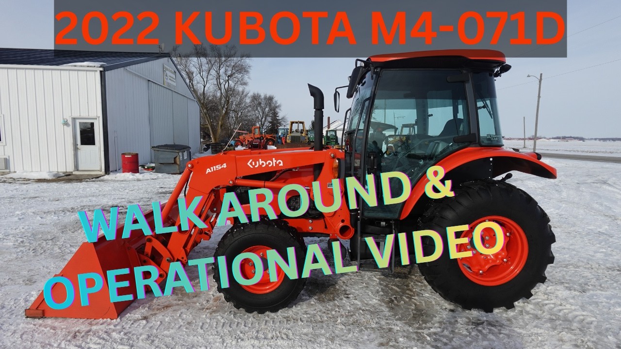 2022 Kubota M4 071 Deluze Tractor Walk Around & Operational Video   $50,900