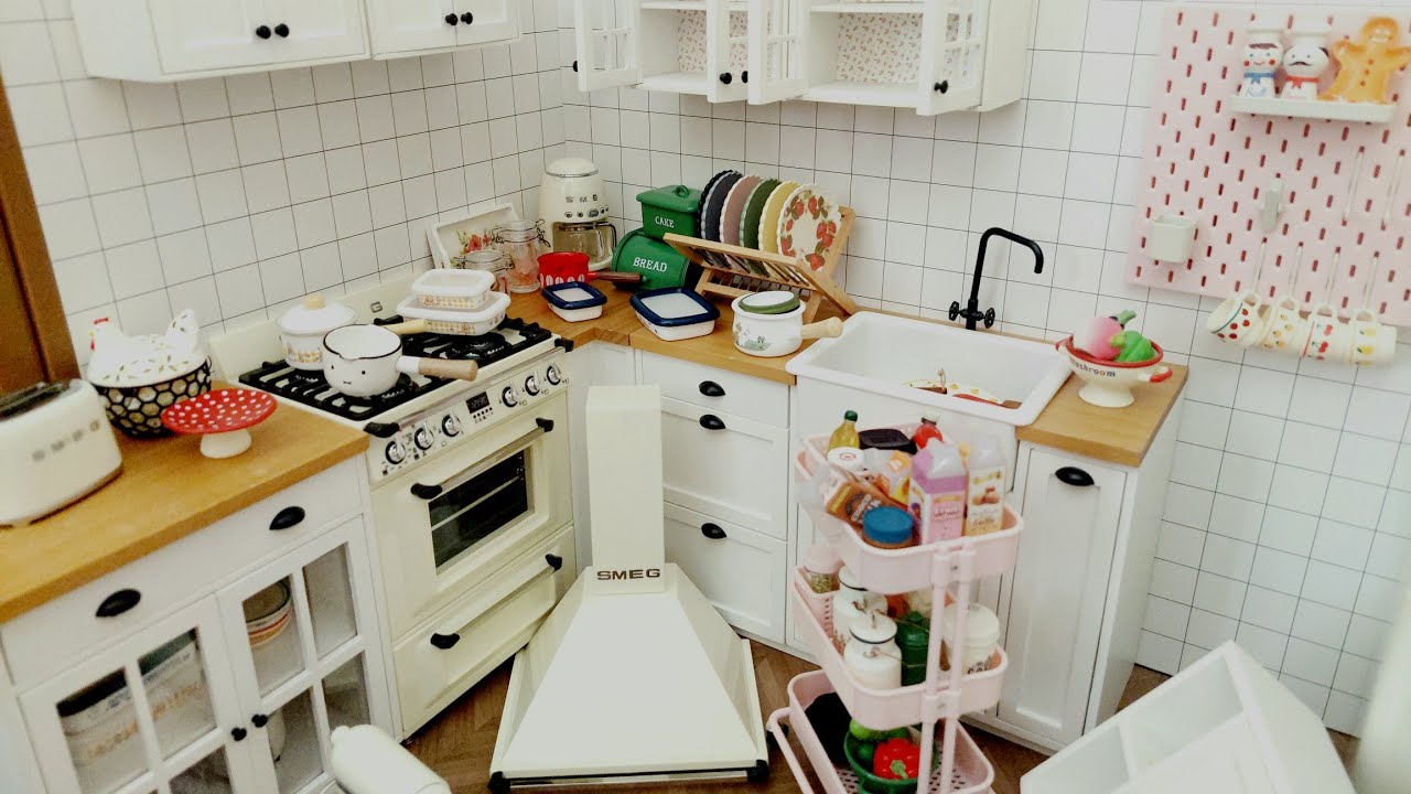 Miniature kitchen cooking 💙 small kitchen set 🩷 kitchen set cooking playset