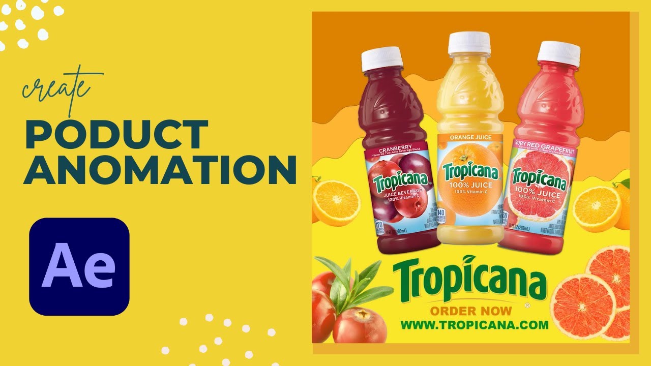 Easy Product Animation tutorial -Adobe After Effects tutorial -Juice product animation-easyanimation