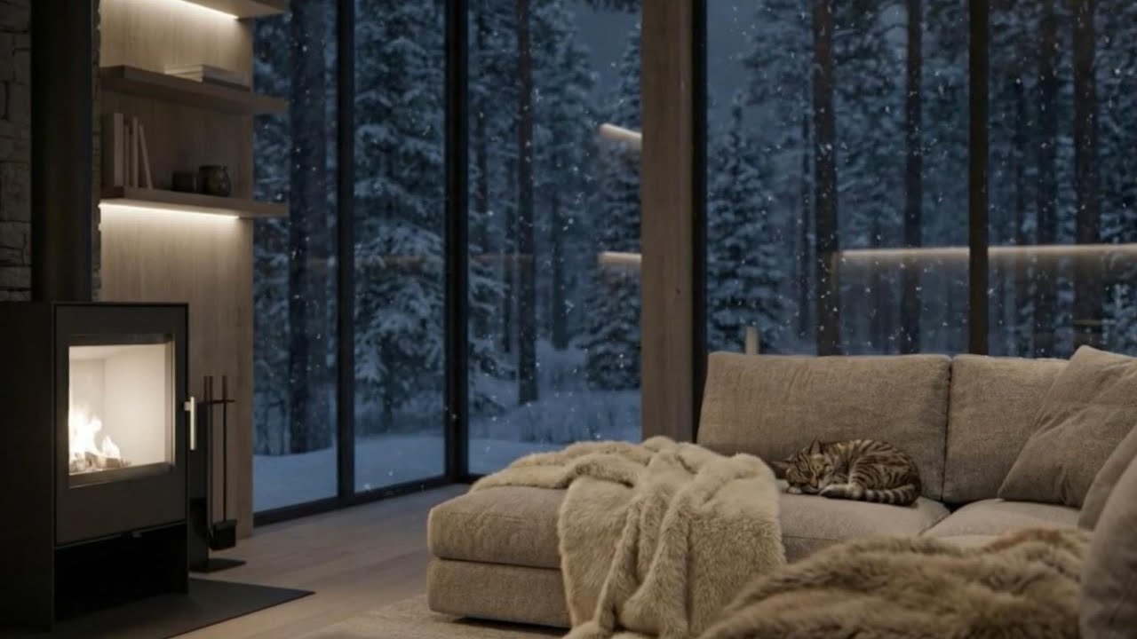 1 Hour of Deep Sleep Piano ❄️ Gentle Snowfall Lullaby | Relaxing Meditation & Study