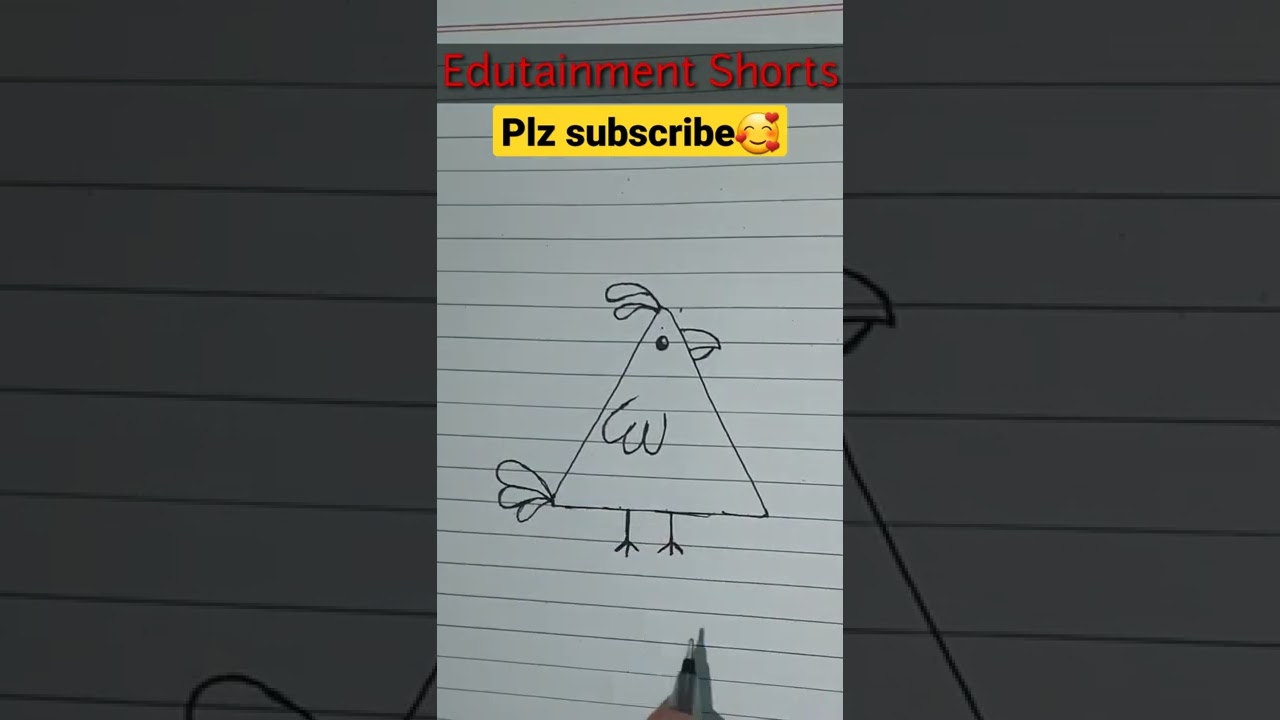 Easy Hen Drawing Tips #shorts #drawingshorts #sasitalkies #junyagou1shorts #drawingtips #viraldraw
