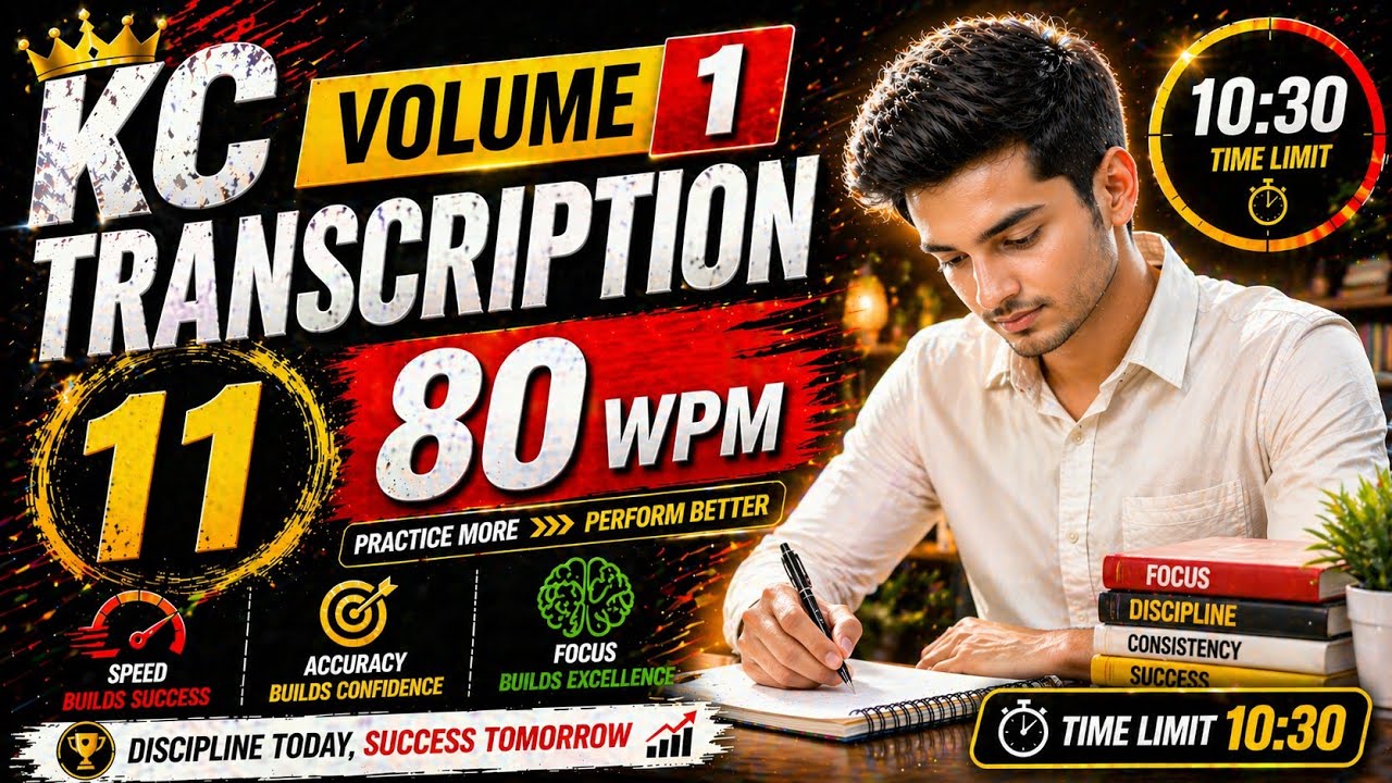 Kailash Chandra Volume-1 Transcription-11 @80wpm |