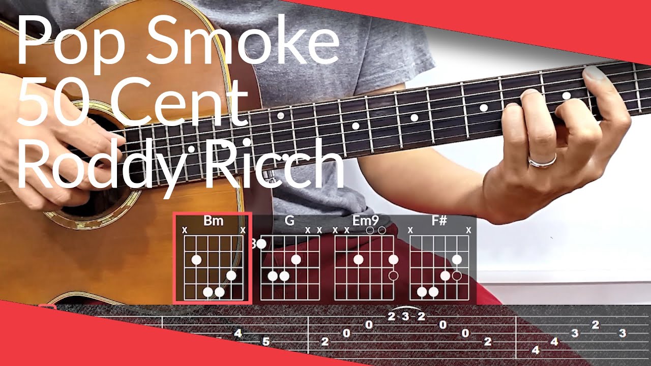 The Woo (Pop Smoke, 50 Cent, Roddy Ricch) Guitar Tutorial | Tab, Chords
