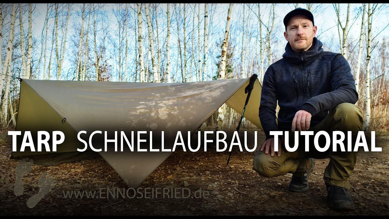 Tarp Aufbau verschiedene Varianten inkl. Knoten | Setup Shelter, Tipi, Zelt Tutorial